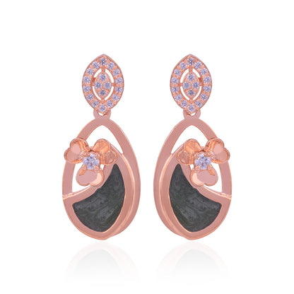 925 Sterling Silver Ginkgo Jade Radiance Earrings  For Women
