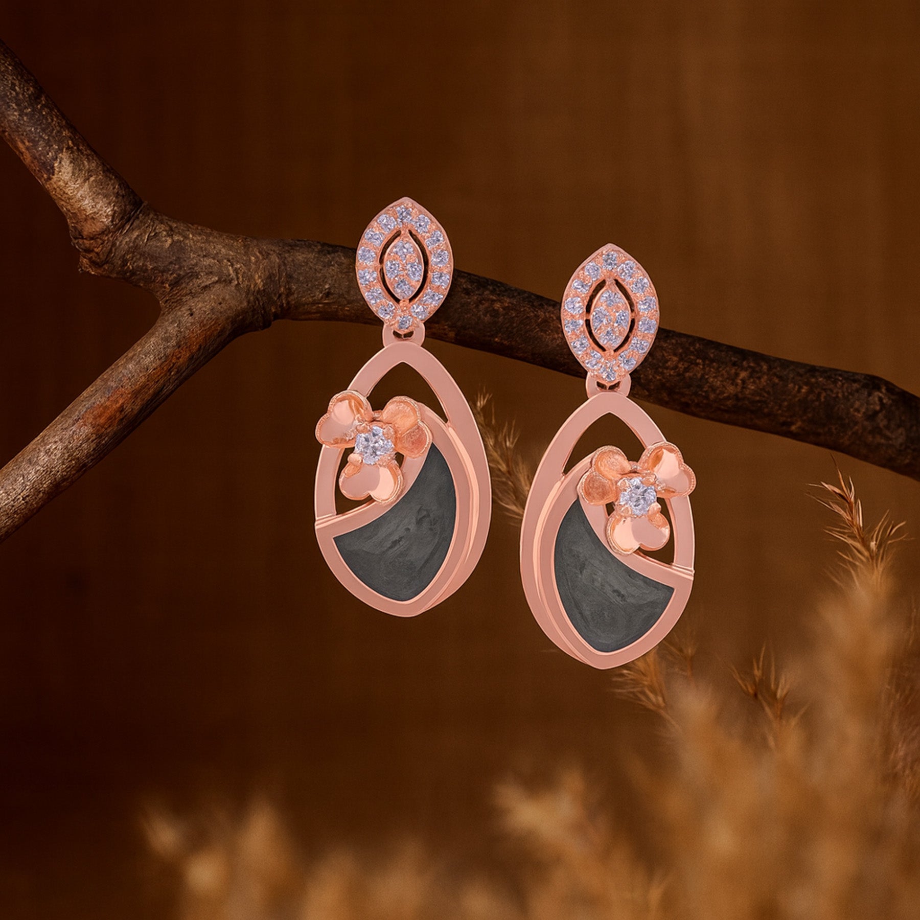 925 Sterling Silver Ginkgo Jade Radiance Earrings  For Women