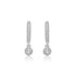 925 Sterling Silver Glimmer Stone Drop Rhodium Plated Earring For Kids