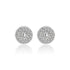 925 Sterling Silver Glittering Halo Rhodium Plated Studs For Women