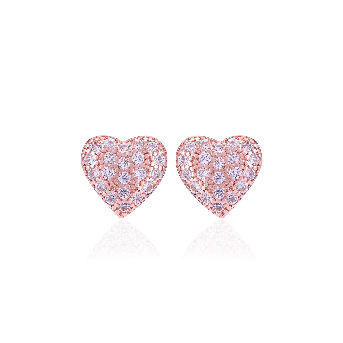 925  Sterling Silver Glittering Heart Earrings For Women