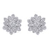 925 Sterling Silver Glittering White Sunflower Rhodium Plated Rings for Women