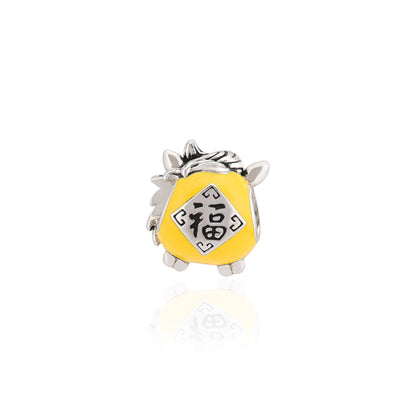 925 Sterling Silver Glowtail Happy Foal Charm Pendant for Women