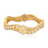 925 Sterling Silver Gold Plated Crinkled Cubic Zircon Bangle For Women