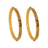 925 Sterling Silver Gold Plated Criss Cross Pattern Red Green Stoned Bangles For Women