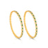 925 Sterling Silver Gold Plated Cushion Cut Emerald Bangle For Women