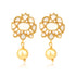 925 Sterling Silver Gold Plated Elegant Pearl Drop Earring
