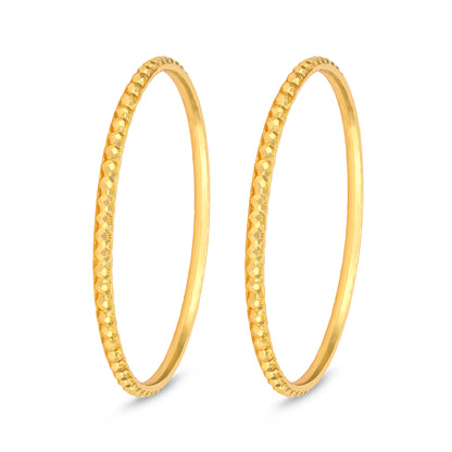 925 Sterling Silver Gold Plated Eternal Beaded Harmony Bangle For Women