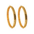925 Sterling Silver Gold Plated Floral Leaves Infused Bangles For Women