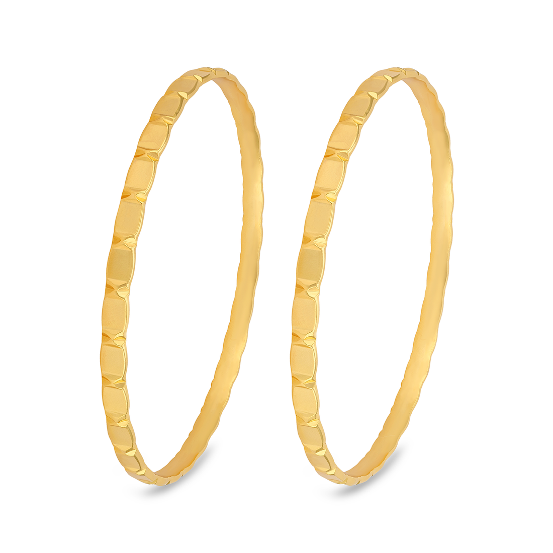 925 Sterling Silver Gold Plated Geometric Faceted Rectangular Link Bangle for Women