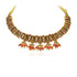 925 Sterling Silver Gold Plated Intricate Ganapati Motif Pink Highlights Choker for Women