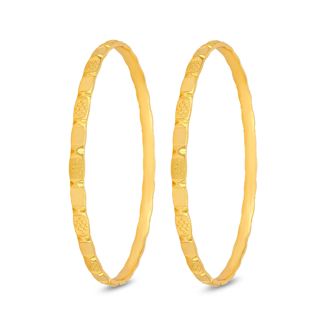 925 Sterling Silver Gold Plated Majestic Panels Bangle For Women