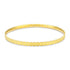 925 Sterling Silver Gold Plated Matte Finish Geometric-Pattern Bangle for Women