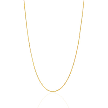 925 Sterling Silver Gold Plated Metro Elongate Link Chain for Men