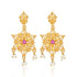 925 Sterling Silver Gold Plated Nakshatra Star Ruby Earring for Women