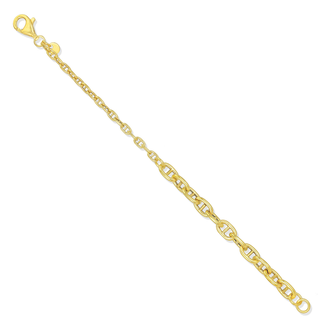 925 Sterling Silver Gold Plated Nova MeshLink Bracelet for Men