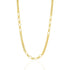925 Sterling Silver Gold Plated Orbit Twist Link Chain for Men