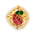925 Sterling Silver Gold Plated Pearl Peacock Ring