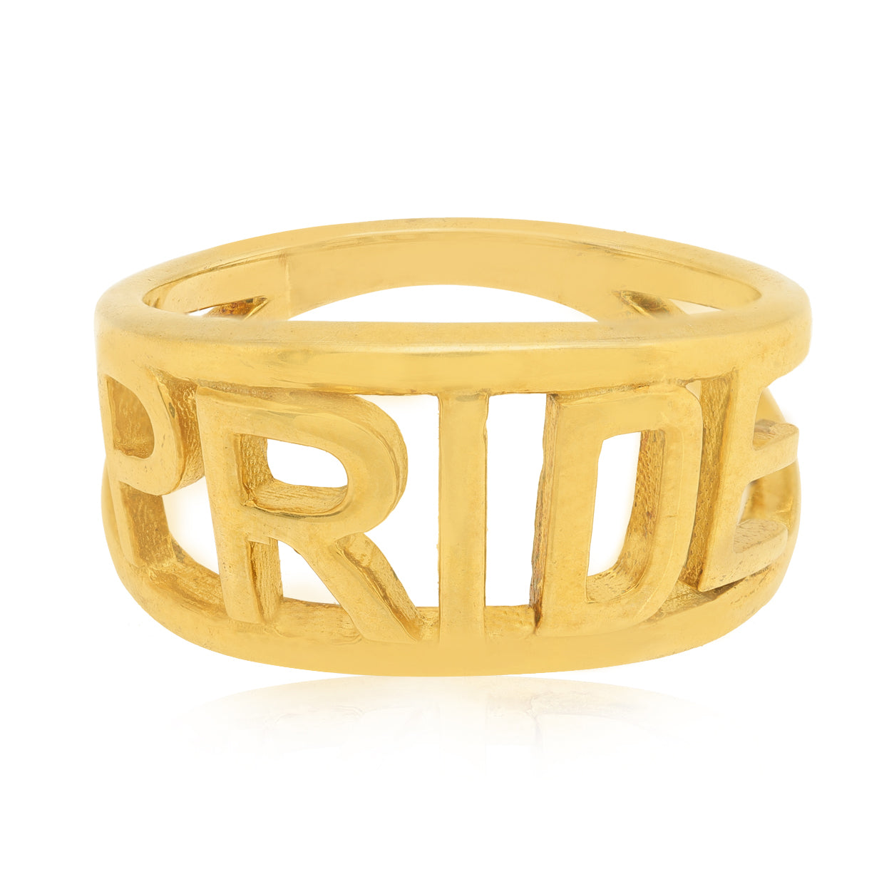 925 Sterling Silver Gold Plated Pride Ring