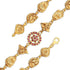 925 Sterling Silver Gold Plated Regal Ruby Link Bracelet for Women