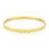 925 Sterling Silver Gold Plated Textured Scallop-Edge Bangle for Women