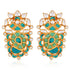 925 Sterling Silver Gold Plated Turquoise Radiating Earring