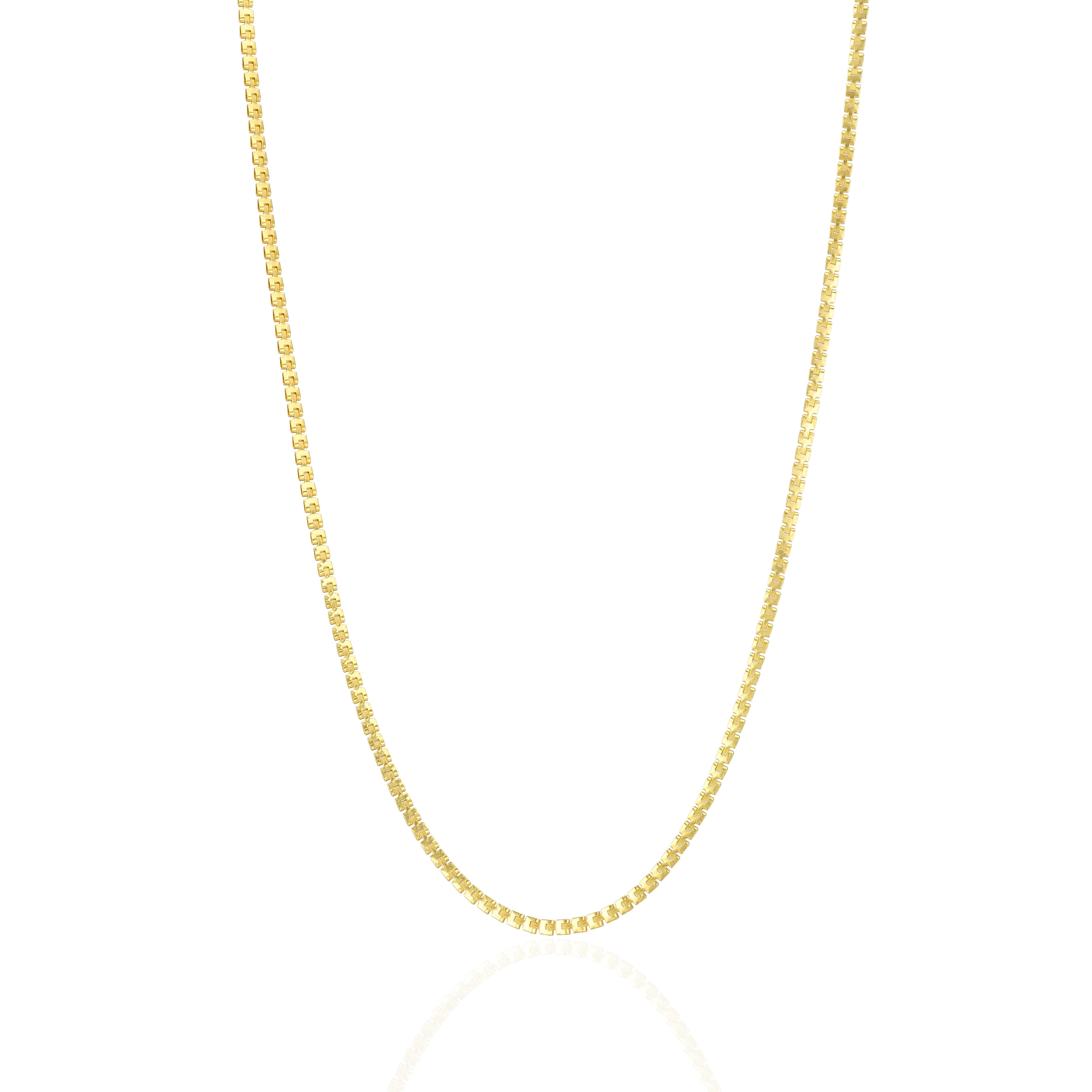925 Sterling Silver Golden Gridlock Link Chain for Men