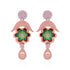 925 Sterling Silver Graceful Enamel Posy Teardrop Earrings  For Women