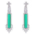 925 Sterling Silver Green Hover Earrings