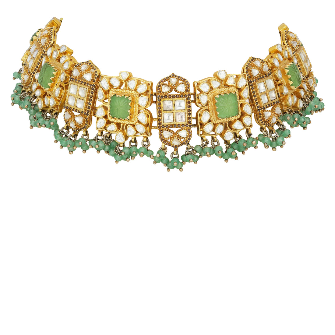 925 Sterling Silver Green Majesty Glow Necklace for Women