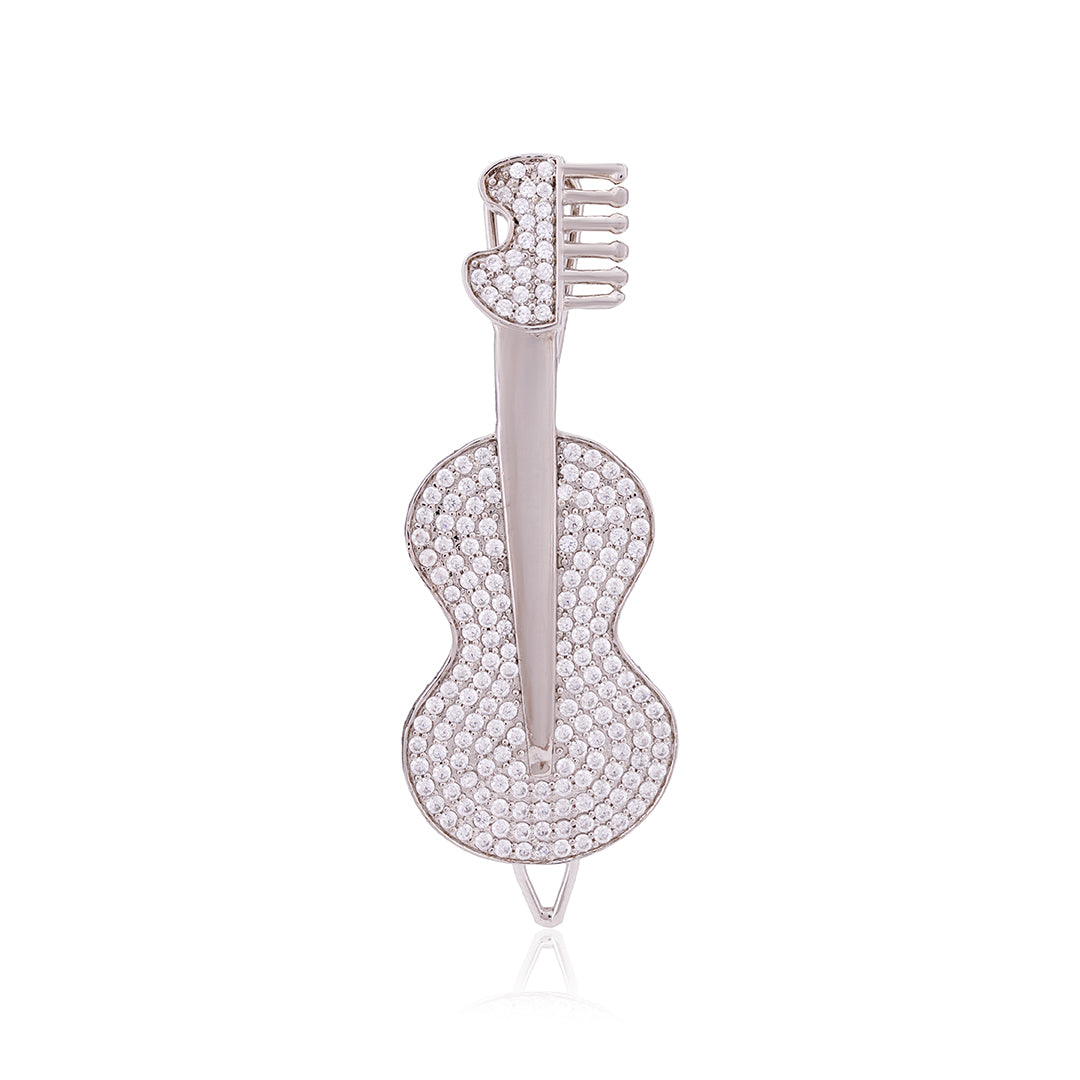 925 Sterling Silver Guitar Hair Pin