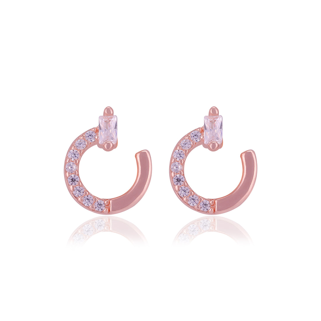 925 Sterling Silver Half Hoop Earrings For Women