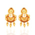 925 Sterling Silver Half Moon Carved Gold Plated Earrings For Women