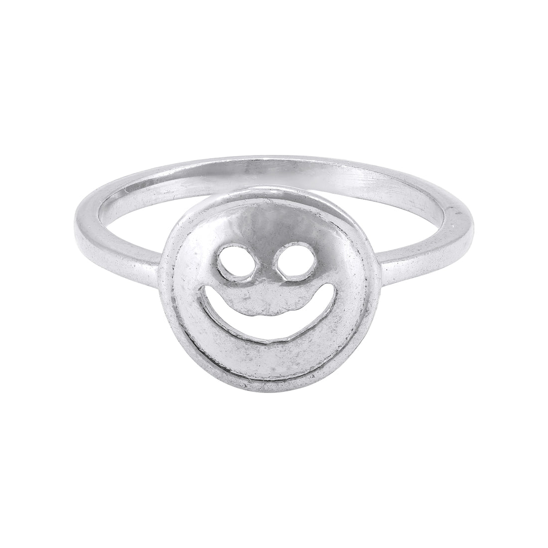 925 Sterling Silver Happy Smiley Face Fun Ring for Women