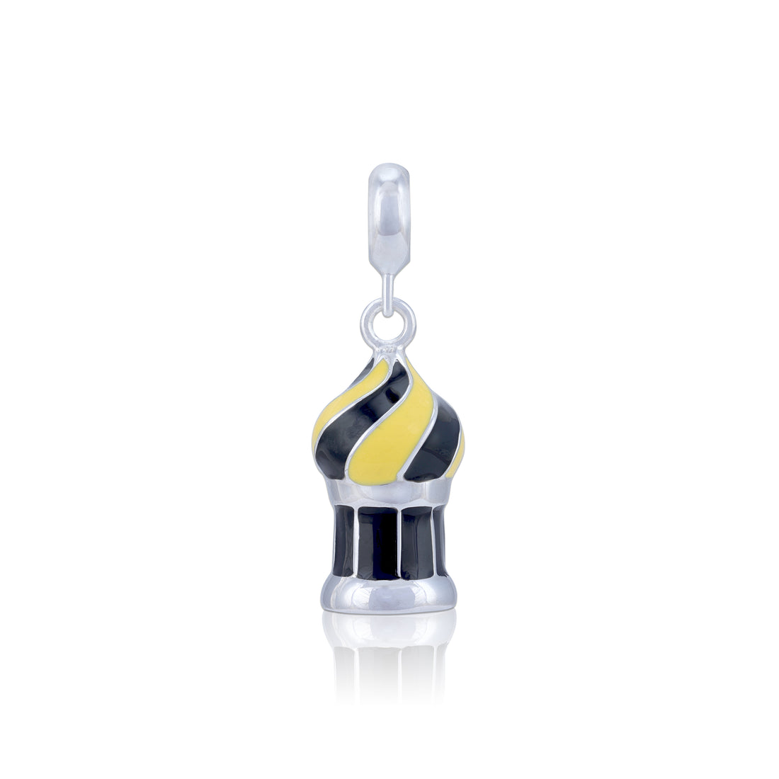 925 Sterling Silver Heritage Dome Accent Charm Pendant for Women