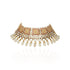 925 silver choker necklace with pink pearls and Polki stones, gold-plated and handcrafted in a heritage-inspired design.