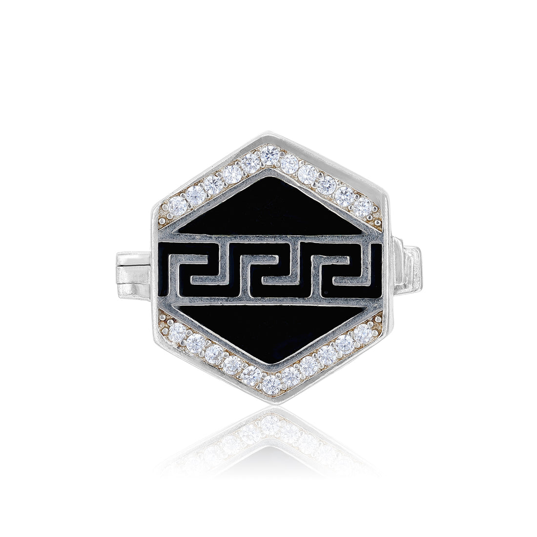 925 Sterling Silver Hexa Labyrinth Coat pin for Men
