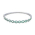 925 Sterling Silver Infinity Link Emerald Green Bracelet for Women