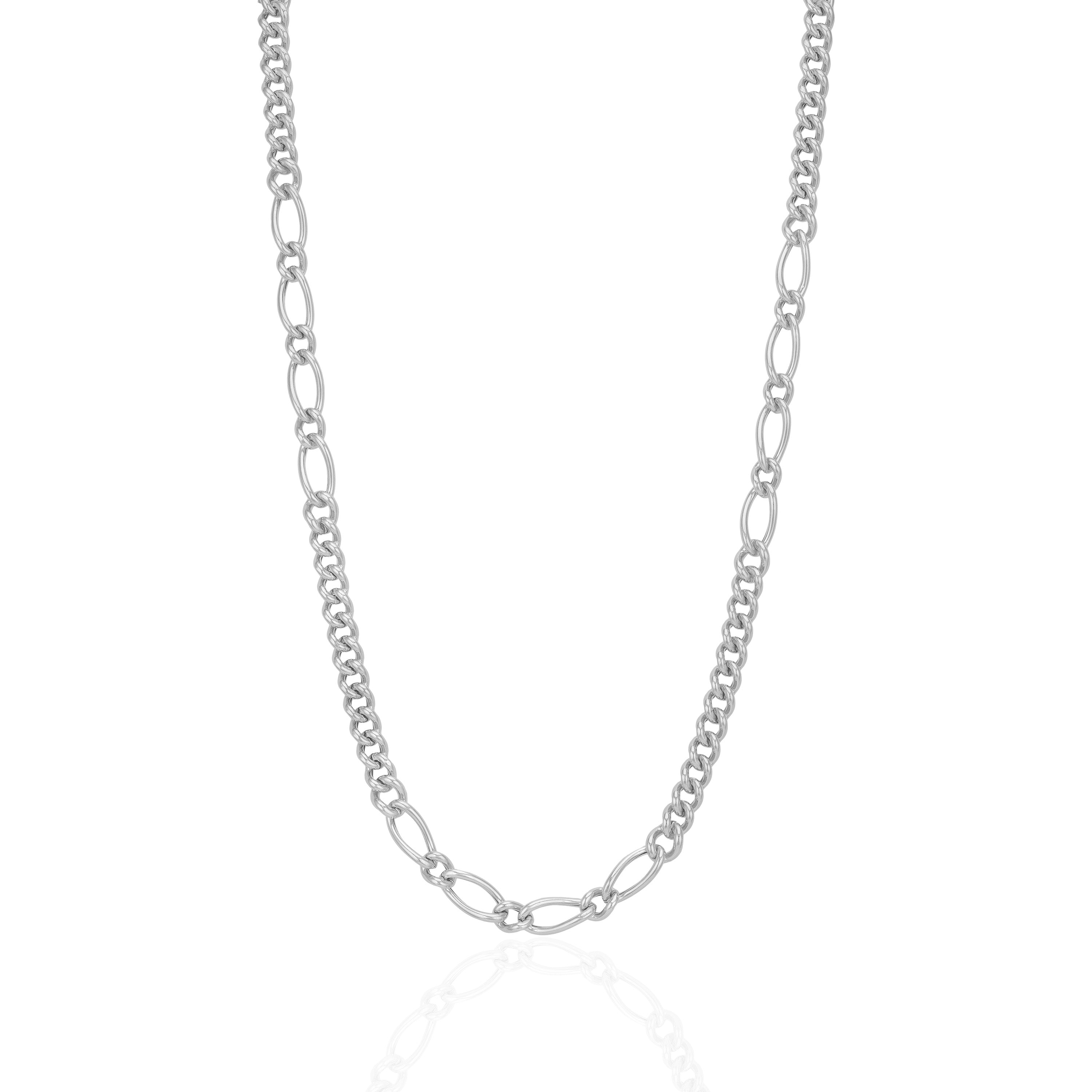 925 Sterling Silver Infinity Spiral Horizon Chain for Men