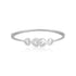 925 Sterling Silver Intertwine Love Rhodium Plated Bracelet for Women