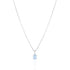 925 Sterling Silver June Month Sqaure Moonstone Birthstone Chain Pendant For Women