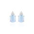 925 Sterling Silver June Month Sqaure Moonstone Birthstone Stud For Women