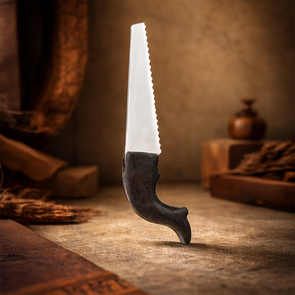 925 Sterling Silver Knife Wooden Miniature For Showpiece