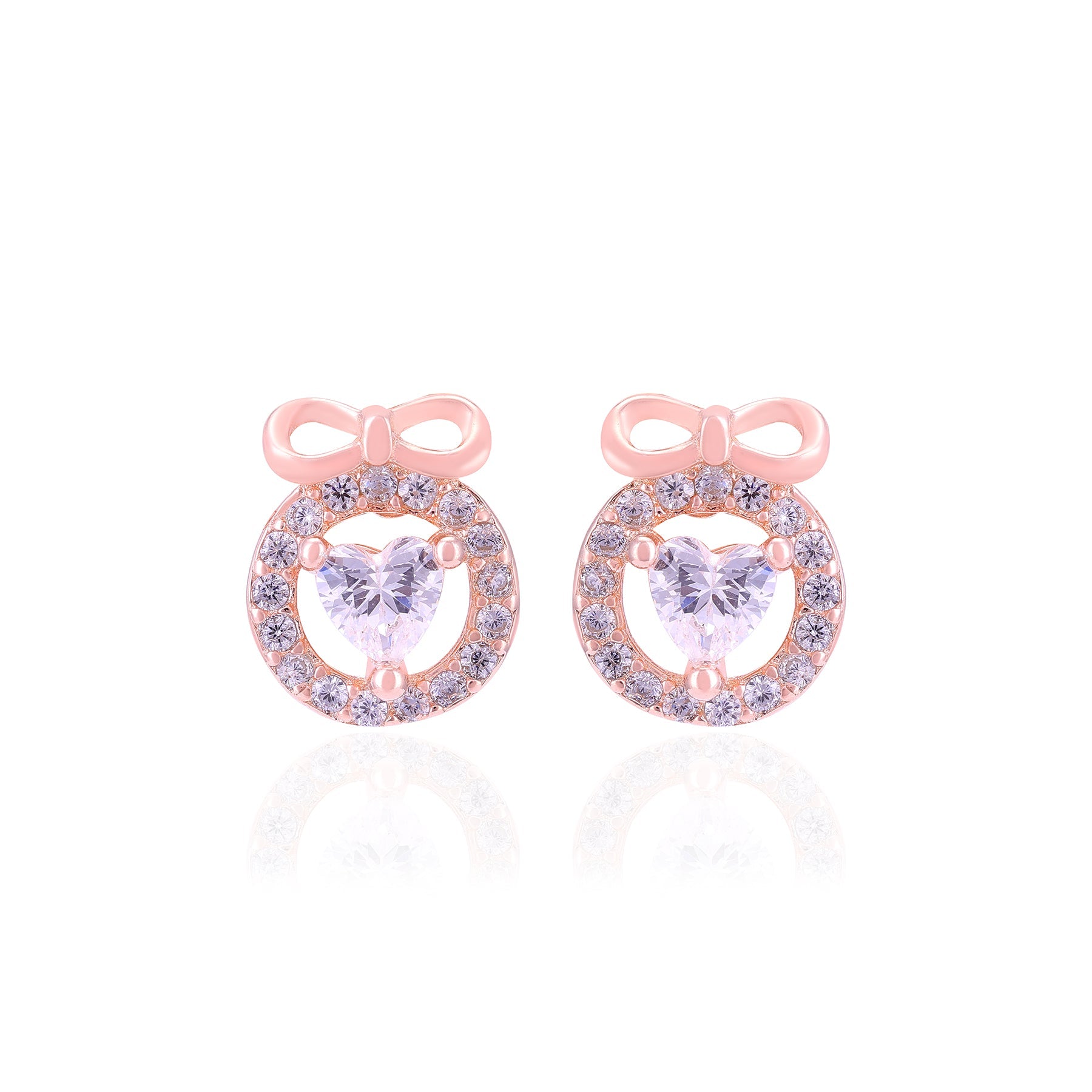 925 Sterling Silver Knotted Love Heart Earrings For Women