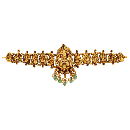 925 Sterling Silver Lakshmi Exquisite Peacock Gold Plated Vankki For Women