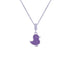 925 Sterling Silver Lavender Flutter Rhodium Plated Pendant For Kids