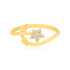 925 Sterling Silver Leaf Blossom Gold Plated Ring for Women