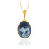 925 Sterling Silver Leo Zodiac Agate Gold Plated Pendant for Men and Women