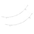 925 Sterling Silver Lightweight Double Strand with Dangling Accents Bracelet for Women