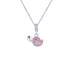 925 Sterling Silver Lil Pink Bird Rhodium Plated Pendant For Kids